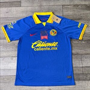 Nike Kids Royal Blue Soccer Jersey with Yellow Accents